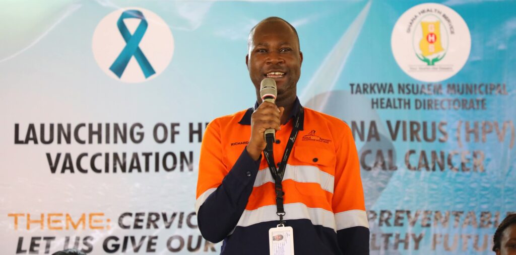 AngloGold Ashanti Iduapriem Mine has joined the Tarkwa Nsuaem Municipal Health Directorate and other stakeholders to launch the Human Papilloma Virus (HPV) vaccination campaign at the Akyempim Community Centre in the Western Region.