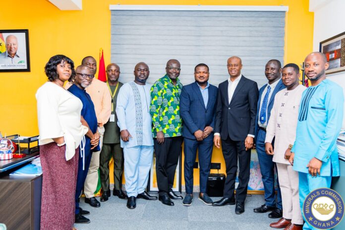 UMaT Vice-Chancellor Professor Bernard Kumi-Boateng leads delegation to Minerals Commission to discuss trained professionals for small-scale mining